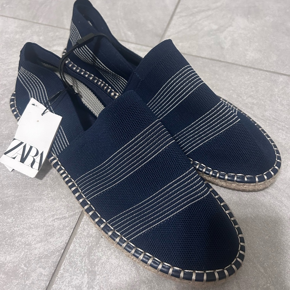 Zara Men's Navy Espadrilles
